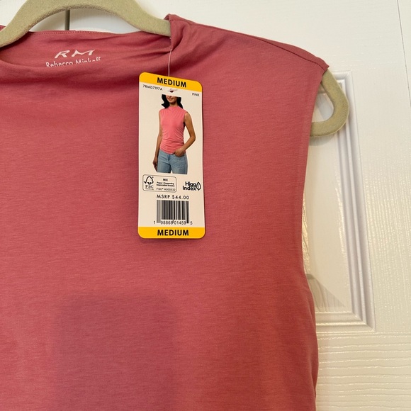NWT! Rebecca Minkoff Dusty Rose Athletic Tank Too. Size Med. - Picture 3 of 5